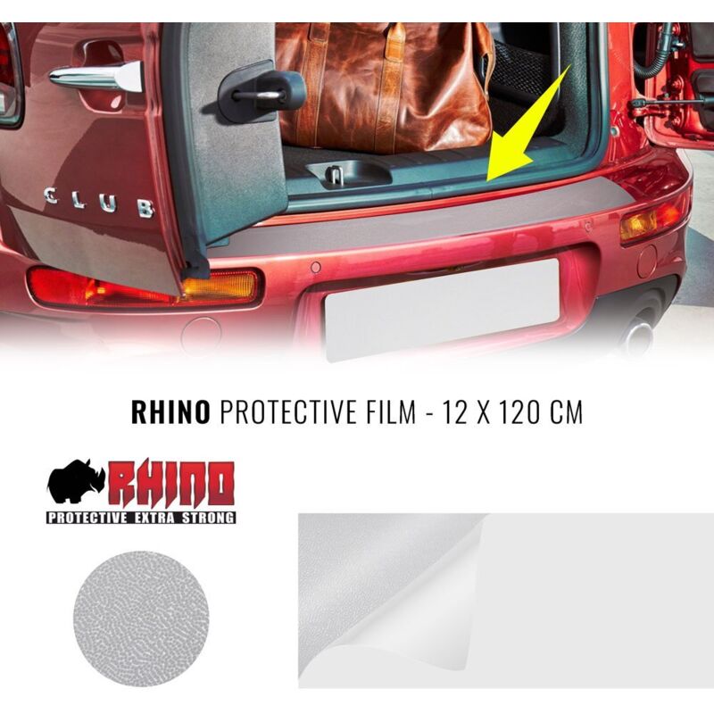 Protezioni per Soglie Baule Auto Rhino, 120 x 12 cm - Colore: TRASPARENTE