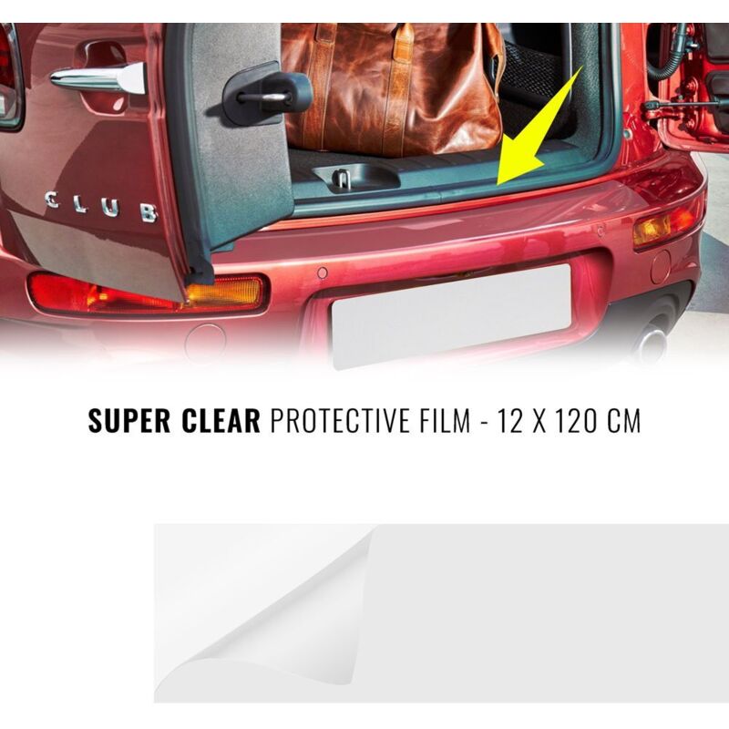 Protezioni per Soglie Baule Auto, Trasparente, 120 x 12 cm