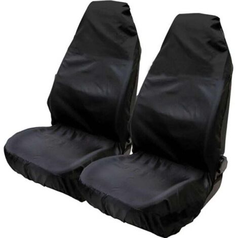 Protezioni universali per sedili anteriori auto in nylon impermeabile 75 x 55 x 55 cm (set da 2) Nero