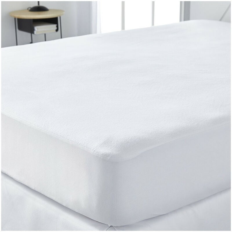 Promo Linge - Protège matelas imperméable antiacariens – Alèse 100% Polyester – Bonnet 25cm - 180x200cm.