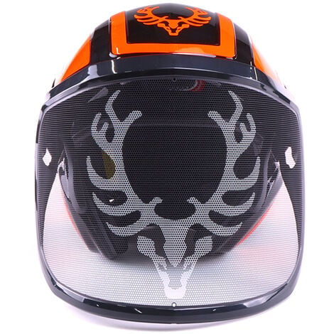 Protos Forsthelm / Schutzhelm KOX Edition mit Gehörschutz und Visier Integral Forest Schwarz/Neonorange KOX Edition Schwarz/Neonorange mit Ätzmetallvisier F39