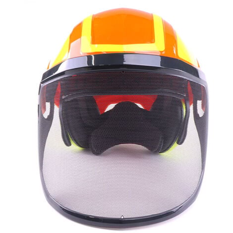 Protos sicherheitshelm integral forest gehörschutz, ausstattung:feines visier, farbe:orange/gelb