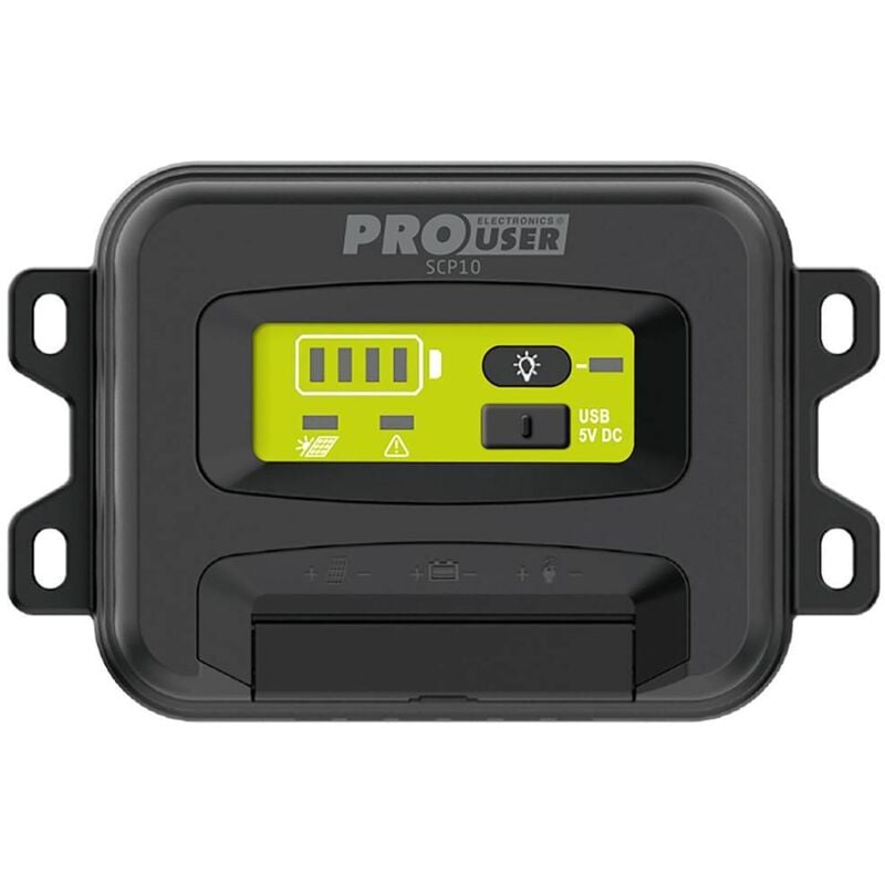 ProUser SCP10 Régulateur de charge solaire PWM 12 V, 24 V 10 A