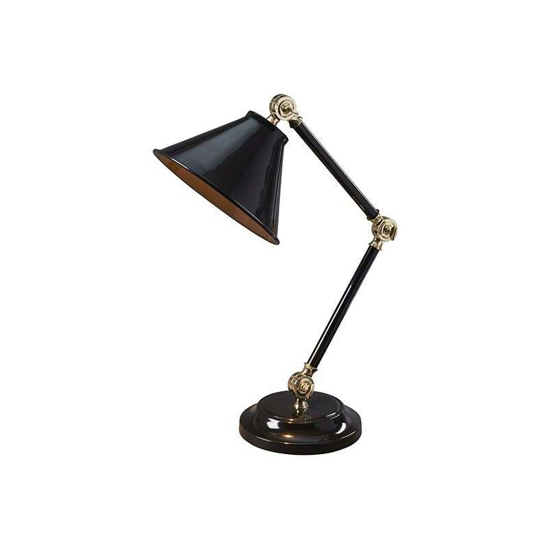 Elstead Provence Element - 1 Light Table Lamp Black, Polished Brass, E27