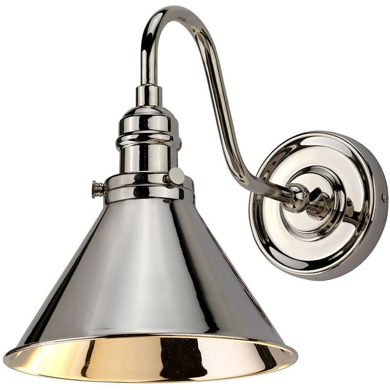 Provence - 1 Light Indoor Wall Light Polished Nickel, E27 - Elstead