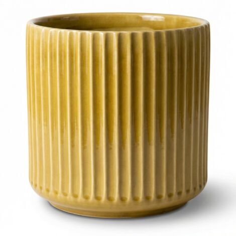 Provencelia Blumentopf London Ø29 cm Höhe 30 cm frostbeständig, keramisch, handgefertigt, Gelb