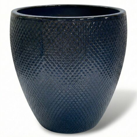 Provencelia Blumentopf Signac Ø22 cm Höhe 25 cm frostbeständig, keramisch, handgefertigt, Antikblau