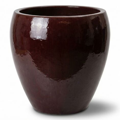 Provencelia Pflanzkübel Lafontaine Ø28 cm Höhe 32 cm frostbeständig, keramisch, handgefertigt, Violett