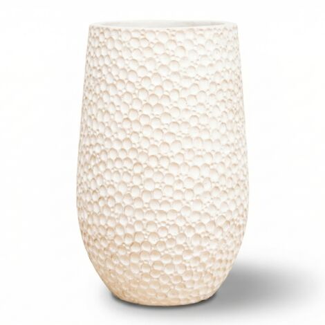 Provencelia Pflanzkübel Paris Ø39 cm Höhe 63 cm frostbeständig, keramisch, handgefertigt, Weiß