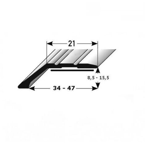 PROVISTON  Abschlussprofil  Aluminium eloxiert  Bronze Hell  Breite 34 mm  Höhe 8.5 mm  Länge 1000 mm  Selbstklebend  Einfassprofil  Einschubprofil  Abschlussleiste  Bodenprofil  1 Stück