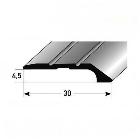 PROVISTON  Abschlussprofil  Aluminium eloxiert  Silber  Breite 30 mm  Höhe 4.5 mm  Länge 1000 mm  Gebohrt  Einfassprofil  Einschubprofil  Abschlussleiste  Bodenprofil  1 Stück