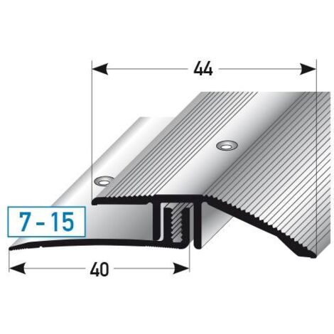 PROVISTON  Anpassungsprofil Alu  44 x 7 - 15 x 1000 mm  Silber