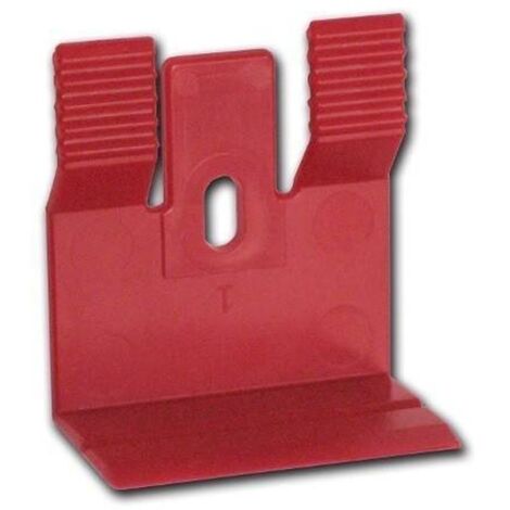 PROVISTON  Befestigungsclips für MDF Sockelleisten  31.3 x 16.8 mm  Kunststoff  Rot  inkl. Schrauben & Dübeln  50 St.
