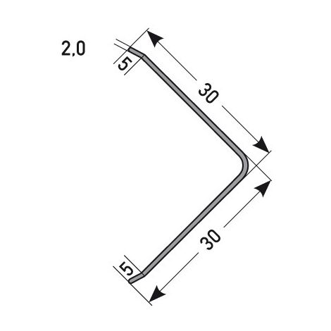 PROVISTON  Eckschutzwinkel  Aluminium  Alu blank  Breite 30 mm  Höhe 30 mm  Länge 1000 mm  Ungebohrt  Eckschutzprofil  Eckschutzleiste  Metallprofil  1 Stück