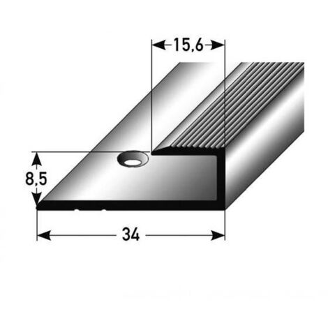 PROVISTON Einfass- & Abschlussprofil Aluminium 15.6 x 8.5 x 1000 mm Bronze Dunkel Einschubprofil Abschlussleiste Bodenprofil