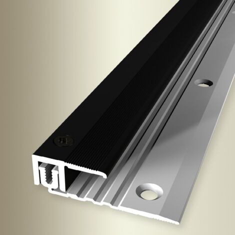PROVISTON  Einfass- & Abschlussprofil  Aluminium  28 x 6.5 - 16 x 1000 mm  Schwarz  Einschubprofil  Abschlussleiste  Bodenprofil
