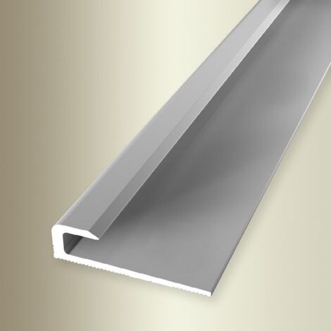 PROVISTON  Einfass- & Abschlussprofil  Aluminium  30 x 8 x 2600 mm  Silber  Einschubprofil  Abschlussleiste  Bodenprofil