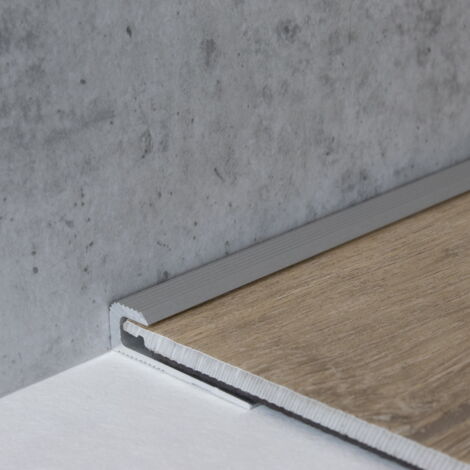 PROVISTON Einfassprofil 30 x 5 x 900 mm Aluminium eloxiert Abschlussprofil Silber Geriffelt Gebohrt
