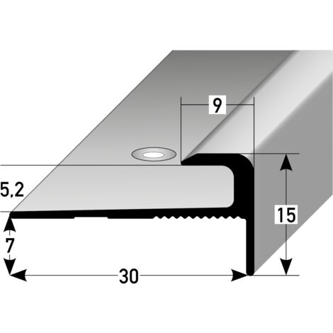 PROVISTON Einfassprofile 5 x 15 x 30 x 900 mm Abschlussprofil Anpassungsprofil Ausgleichsprofil Aluminium eloxiert Spezialemailliert Schwarz Gebohrt