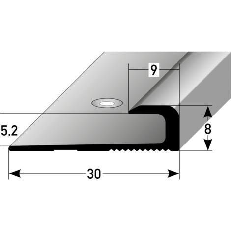 PROVISTON Einfassprofile 5 x 8 x 30 x 900 mm Abschlussprofil Anpassungsprofil Ausgleichsprofil Aluminium eloxiert Spezialemailliert Schwarz Gebohrt