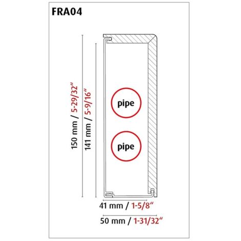 PROVISTON  Innenecke für Heizrohrabdeckleiste  41 x 141 mm  MDF  Weiß  2 St.