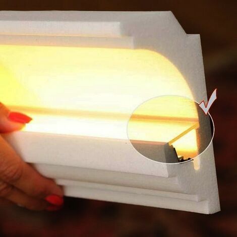 PROVISTON  Kunststoffabdeckung  Für LED Aluminiumprofil  Transparent  2 x 25 x 2000 mm  Indirekte Beleuchtung