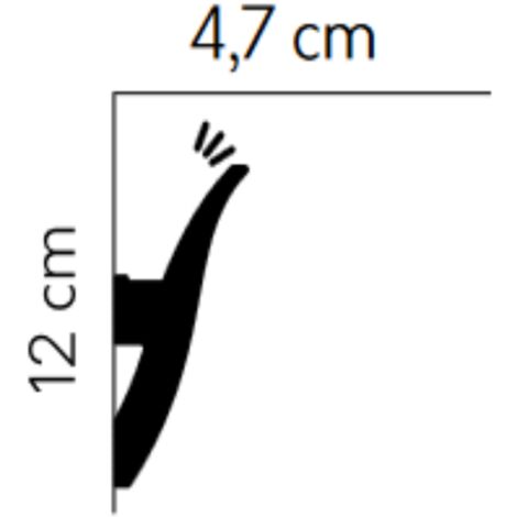 PROVISTON  Lichtleiste  Polystyrol  47 x 120 x 2000 mm  Weiß  Indirekte Beleuchtung