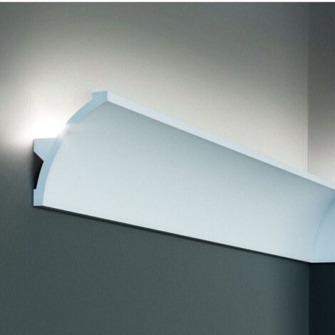 PROVISTON  Lichtleiste  Polyurethan  80 x 60 x 2000 mm  Weiß  Indirekte Beleuchtung  Led-Beleuchtung