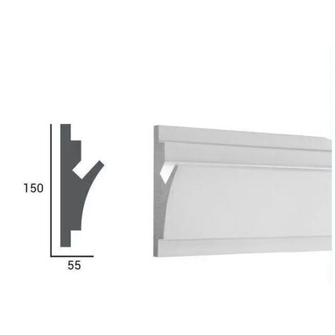PROVISTON  Lichtleiste  XPS  150 x 55 x 1150 mm  Weiß  Indirekte Beleuchtung  Led-Beleuchtung