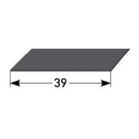 PROVISTON PVC Einlage für Treppenkantenprofile 39 x 1000 mm Selbstklebend Grau Robust Flexibel Wasserfest