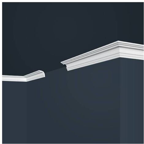 PROVISTON Stuckleiste 35 x 35 x 2000 mm Deckenleiste Polystyrol Weiß