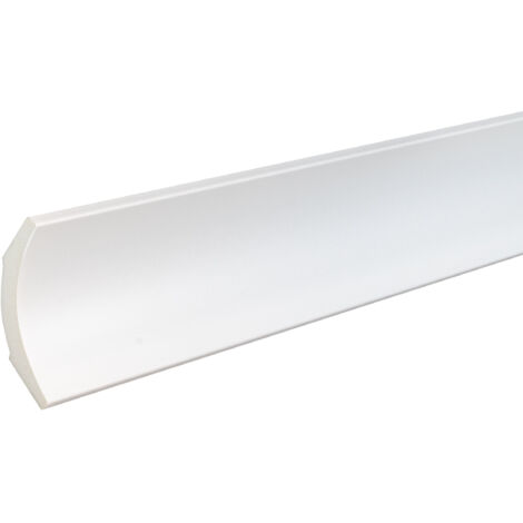 PROVISTON Stuckleiste Kunststoff Weiß - 48 x 48 x 2000 mm Moderne Leiste für die Decke