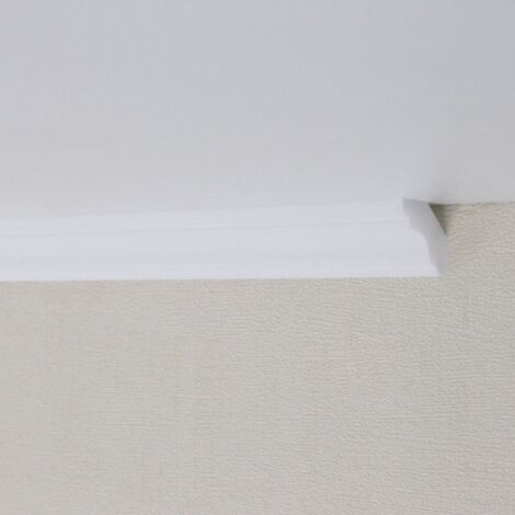PROVISTON  Stuckleiste  Polystyrol  22 x 22 x 2000 mm  Weiß  Deckenleiste  Überstreichbar