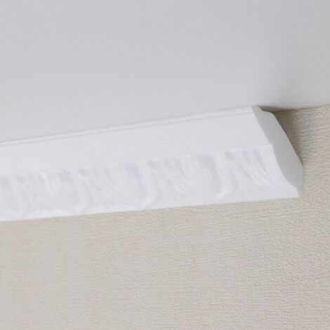 PROVISTON  Stuckleiste  Polystyrol  32 x 32 x 2000 mm  Weiß  Deckenleiste  Überstreichbar