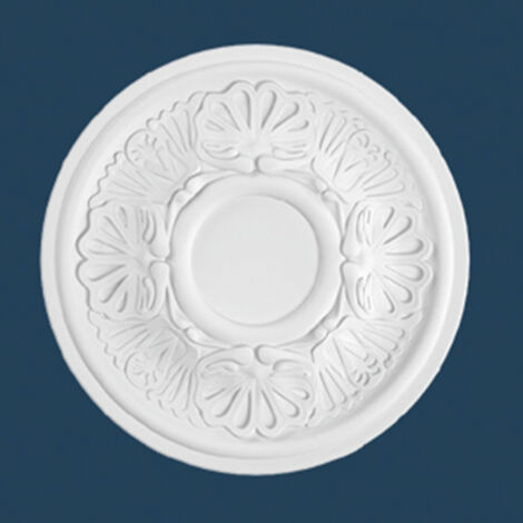 PROVISTON Stuckrosette 280 mm Durchmesser Rosette Polystyrol Deckenrosette Weiß