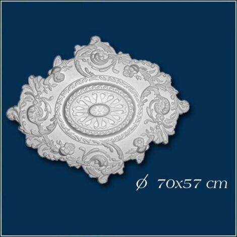 PROVISTON  Stuckrosette  Polystyrol  Durchmesser 700 x 570 mm  Weiß  Deckenrosette
