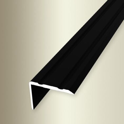 PROVISTON  Treppenkanten- & Winkelprofil  Aluminium  24.5 x 2700 mm  Schwarz  Winkelprofil