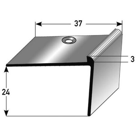 PROVISTON  Treppenkanten- & Winkelprofil  Aluminium  37 x 24 x 1000 mm  Bronze Dunkel