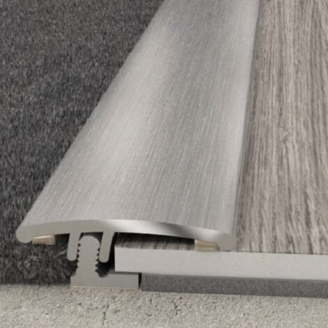 PROVISTON  Übergangs- & Ausgleichsprofil  Aluminium  22 x 8.27 x 930 mm  Silber  Bodenprofil  Metallprofil  Übergangsschiene