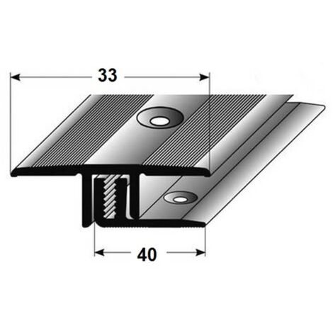 PROVISTON Übergangs- & Ausgleichsprofil Aluminium 33 x 7 - 15 x 1000 mm Bronze Hell Bodenprofil Metallprofil Übergangsschiene