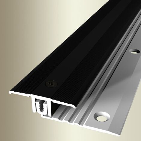 PROVISTON  Übergangs- & Ausgleichsprofil  Aluminium  34 x 1000 mm  Schwarz  Bodenprofil  Metallprofil  Übergangsschiene