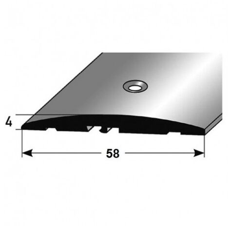 PROVISTON  Übergangs- & Ausgleichsprofil  Aluminium  58 x 4 x 1000 mm  Silber  Bodenprofil  Metallprofil  Übergangsschiene