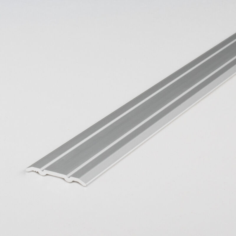 Übergangsprofil | Aluminium eloxiert | Silber | Breite 24.5 mm | Höhe 1.25 mm | Länge 1000 mm | Selbstklebend | Übergangsschiene | Übergangsleiste |