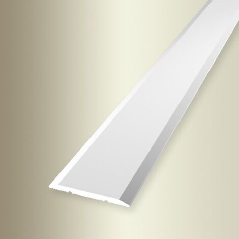 PROVISTON | Übergangsprofil | Breite: 25 mm | Höhe: 0 - 99 mm | Länge: 1000 mm | Aluminium eloxiert | Glatt | Edelstahl Fein Geschliffen | Mittig Versenkt Gebohrt