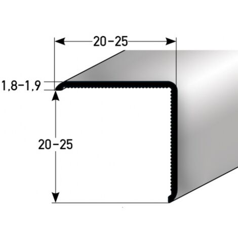 PROVISTON  Winkelprofil  Aluminium  20 x 20 x 1000 mm  Silber  Montageprofil