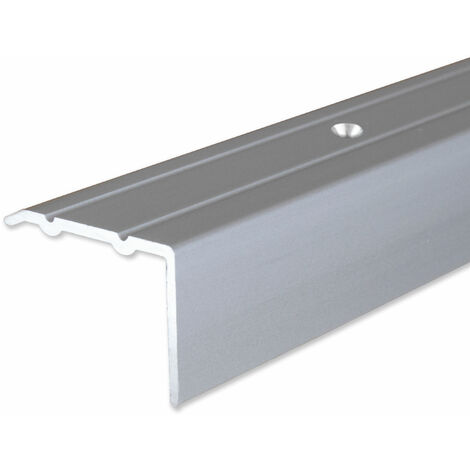 PROVISTON  Winkelprofil  Aluminium eloxiert  Silber  Breite 24.5 mm  Höhe 18 mm  Länge 1000 mm  Gebohrt  Treppenkantenprofil  Treppenwinkel  Treppenkante  Kombiwinkel  1 Stück
