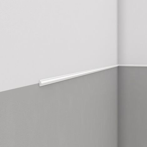 PROVISTON Zierleiste 10 x 22 x 2000 mm Wandleiste Polystyrol Weiß Wanddekoration