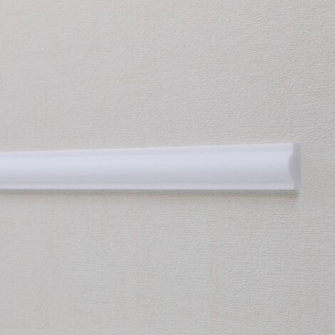 PROVISTON  Zierleiste  Polystyrol  11 x 22 x 2000 mm  Weiß  Wandleiste  Wanddekoration