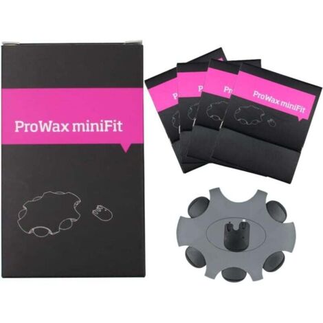 ProWax MiniFit 30-teiliges Ohrenschmalzfilter-Set – Kompatibel mit Oticon/Bernafon/Auditio – 3 Scheiben + 6 Werkzeuge + 6 Filter (schwarz) – Gehörschutz – Für Hörgeräteträger