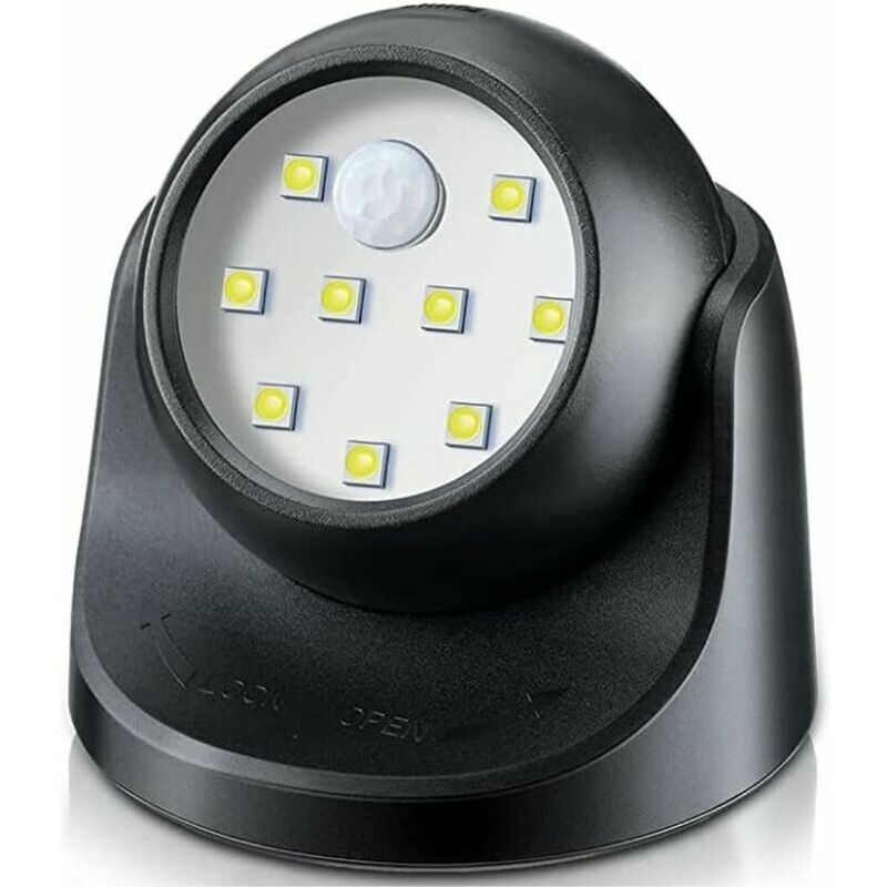 Jalleria - Spot led Extérieur, Spot exterieur avec Detecteur de mouvement, Projecteur led extérieur Sans Fil, 1000 Lumen, Sphère Amovible, Rotation